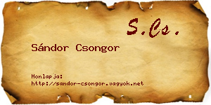 Sándor Csongor névjegykártya