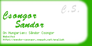 csongor sandor business card